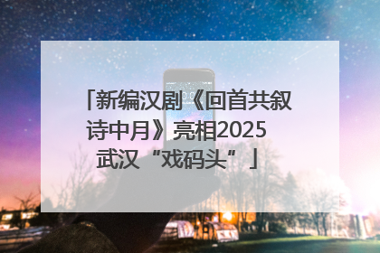 新编汉剧《回首共叙诗中月》亮相2025武汉“戏码头”